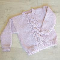 K443 Cable Panel Sweater